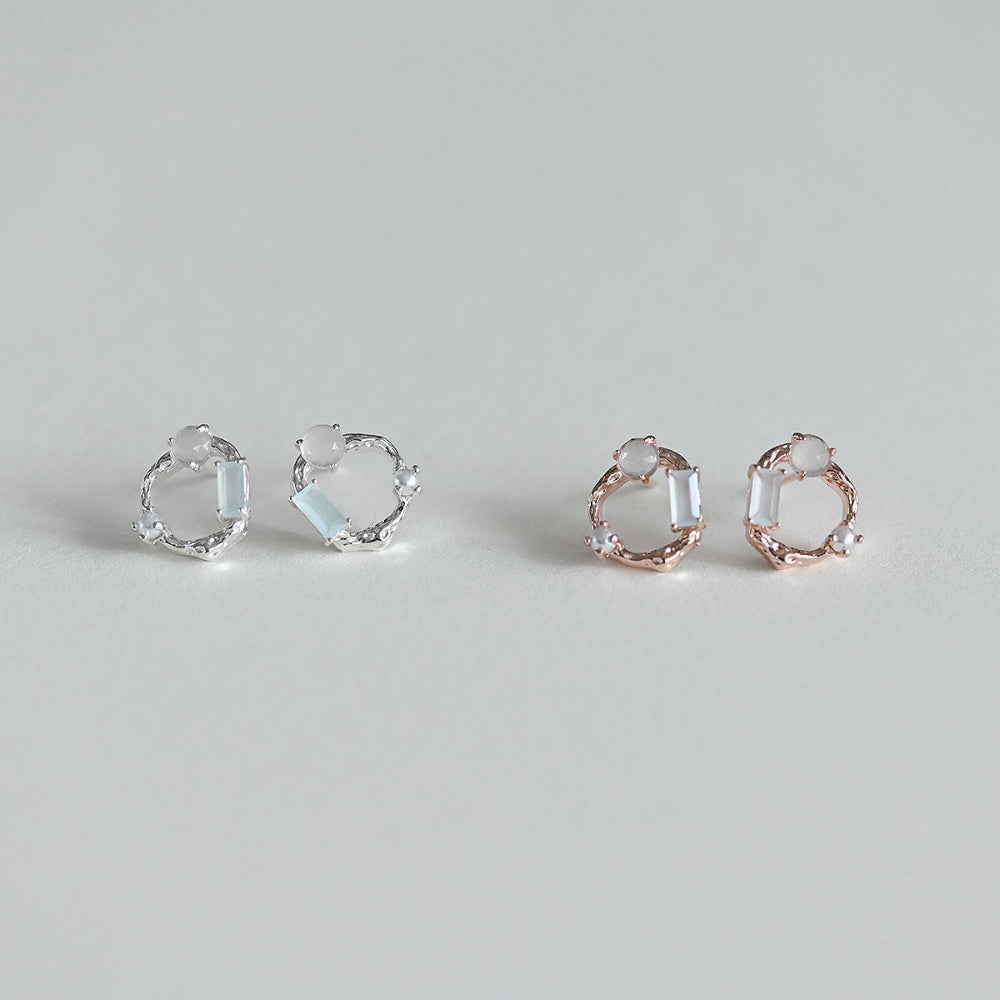 925 Silver Jewel in Circle Stud Earrings_KWAJE495