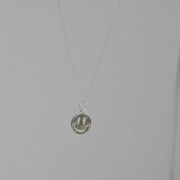 925 silver smile medal necklace_KWAJE119