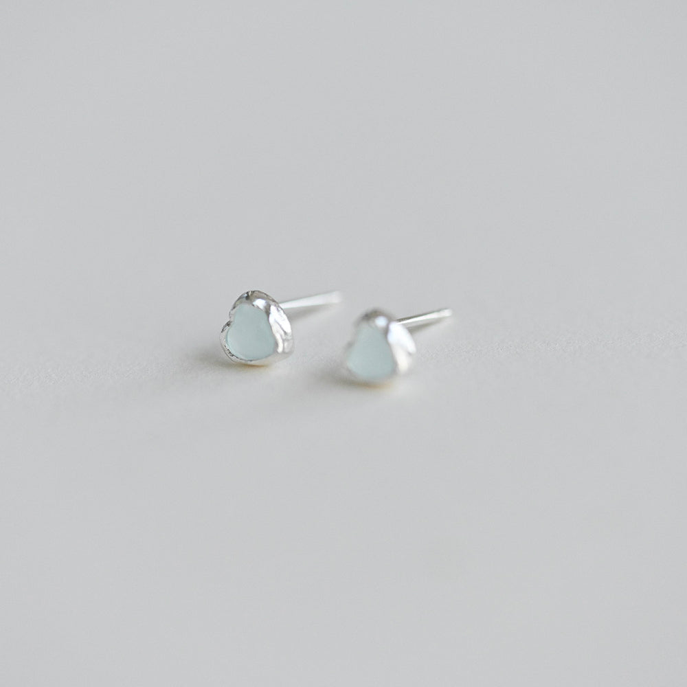 925 silver heart stud earrings_KWAJE504