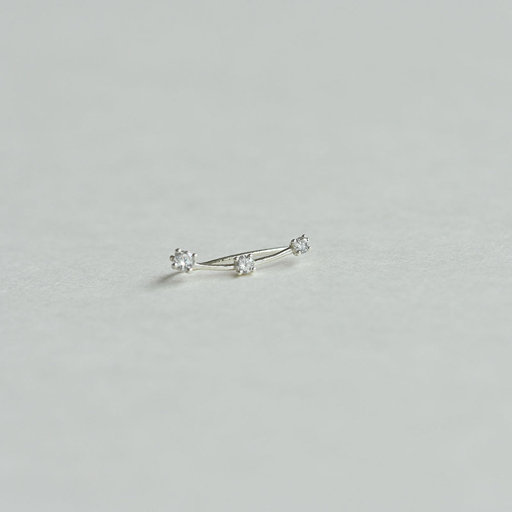 925 silver cubic ear climber_KWAJE499