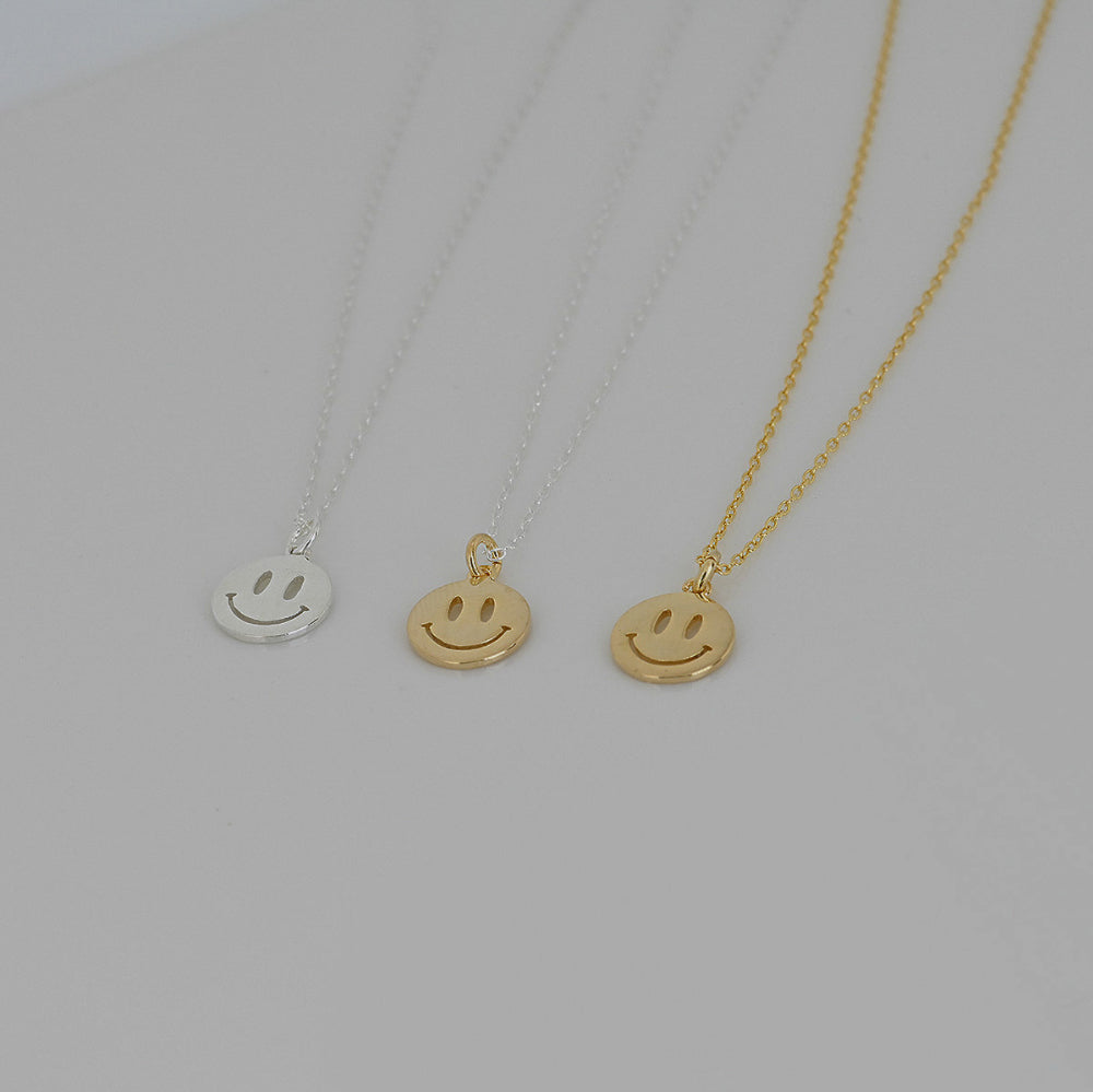 925 silver smile medal necklace_KWAJE119