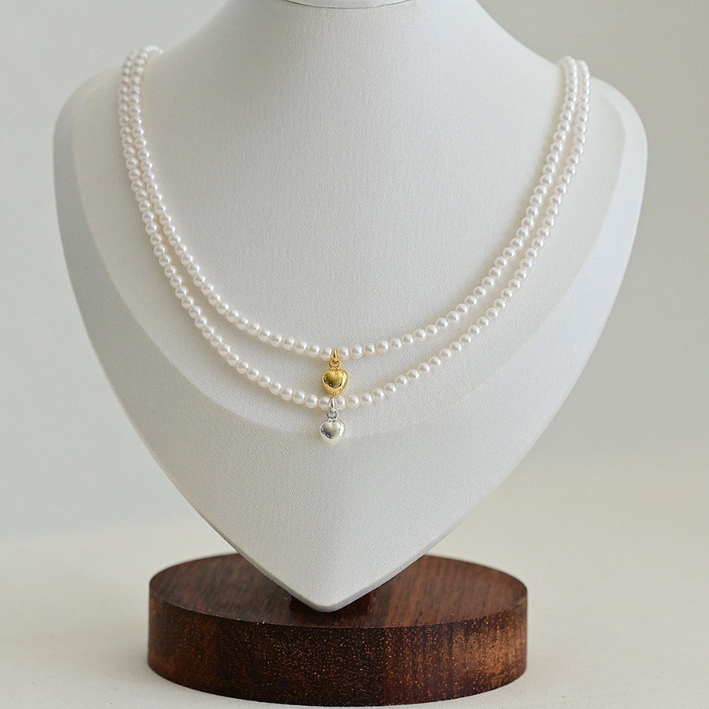 925 Silver Heart No. 0 Nuclear Pearl Necklace_KWAJE429