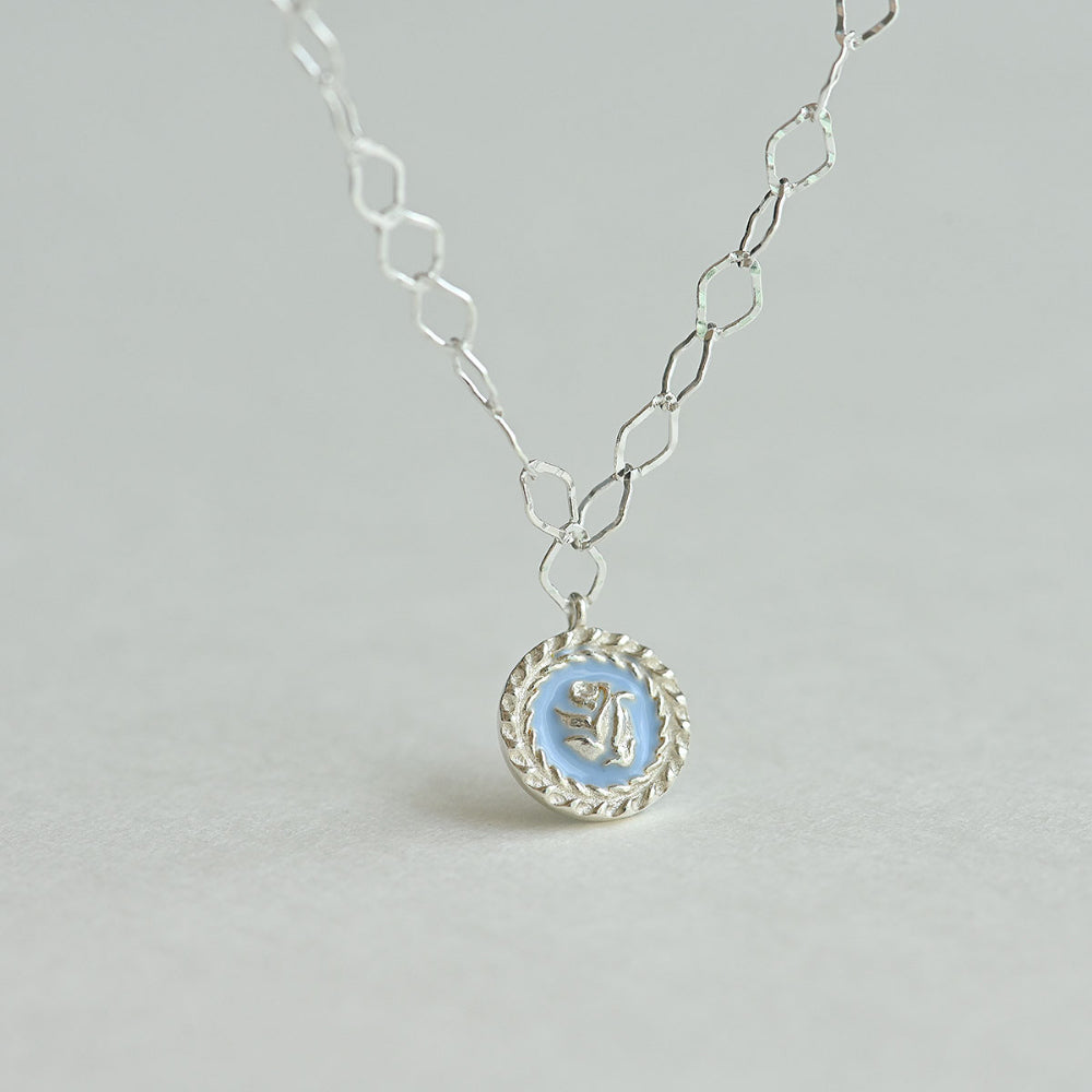 925 silver rose cameost epoxy necklace_KWAJE581