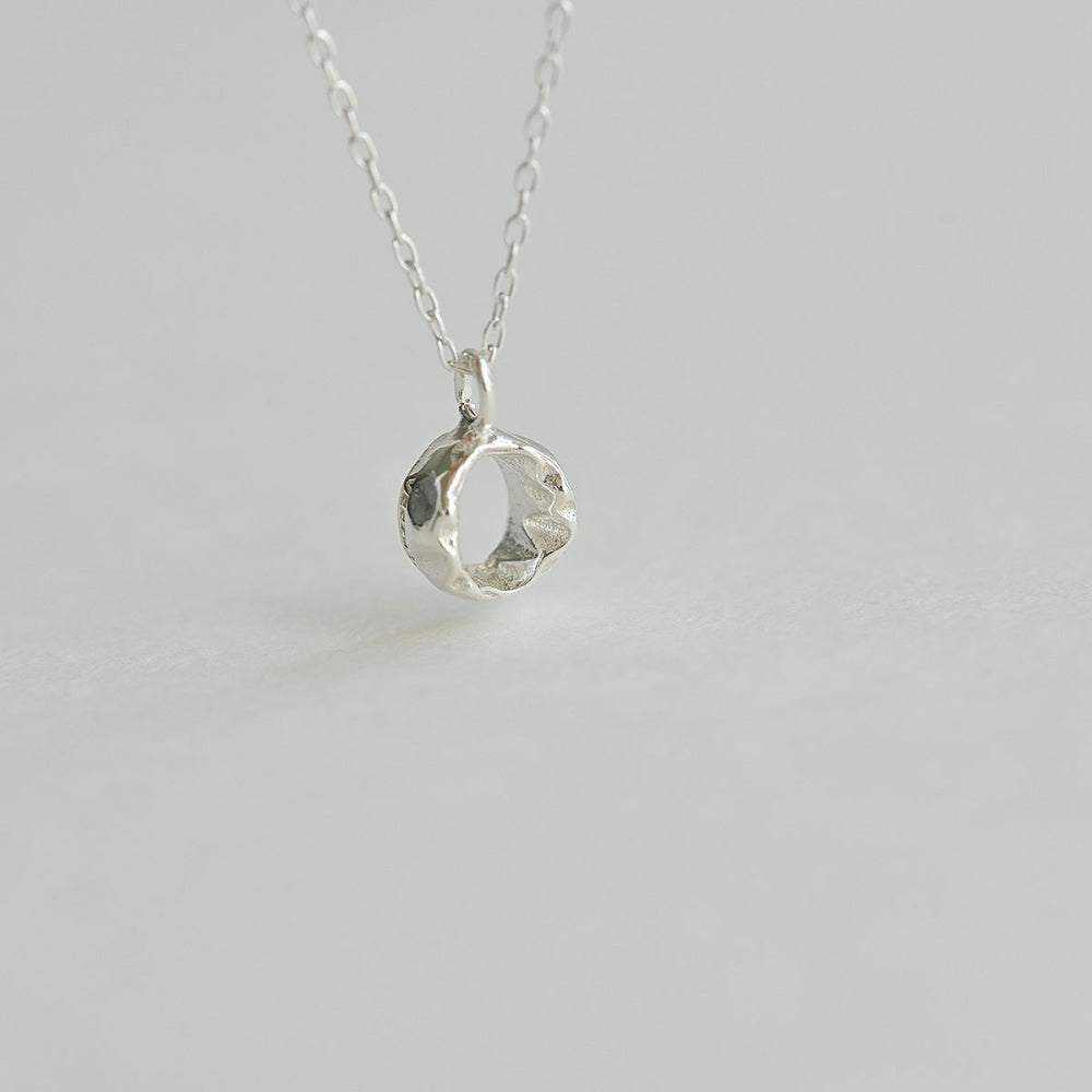 925 silver foil pendant necklace_KWAJE414