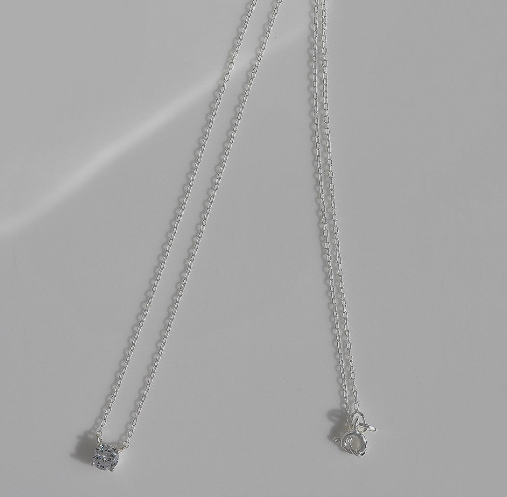 925 silver 5mm cubic necklace_KWAJE184