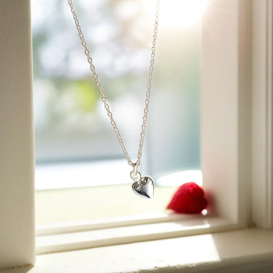 925 silver heart0 necklace_KWAJE633