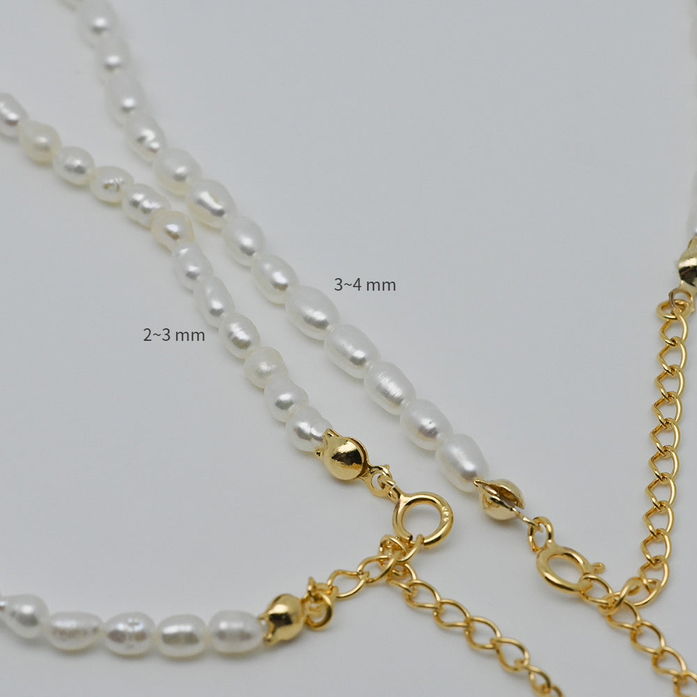 925 Silver Freshwater Pearl Necklace_KWAJE415