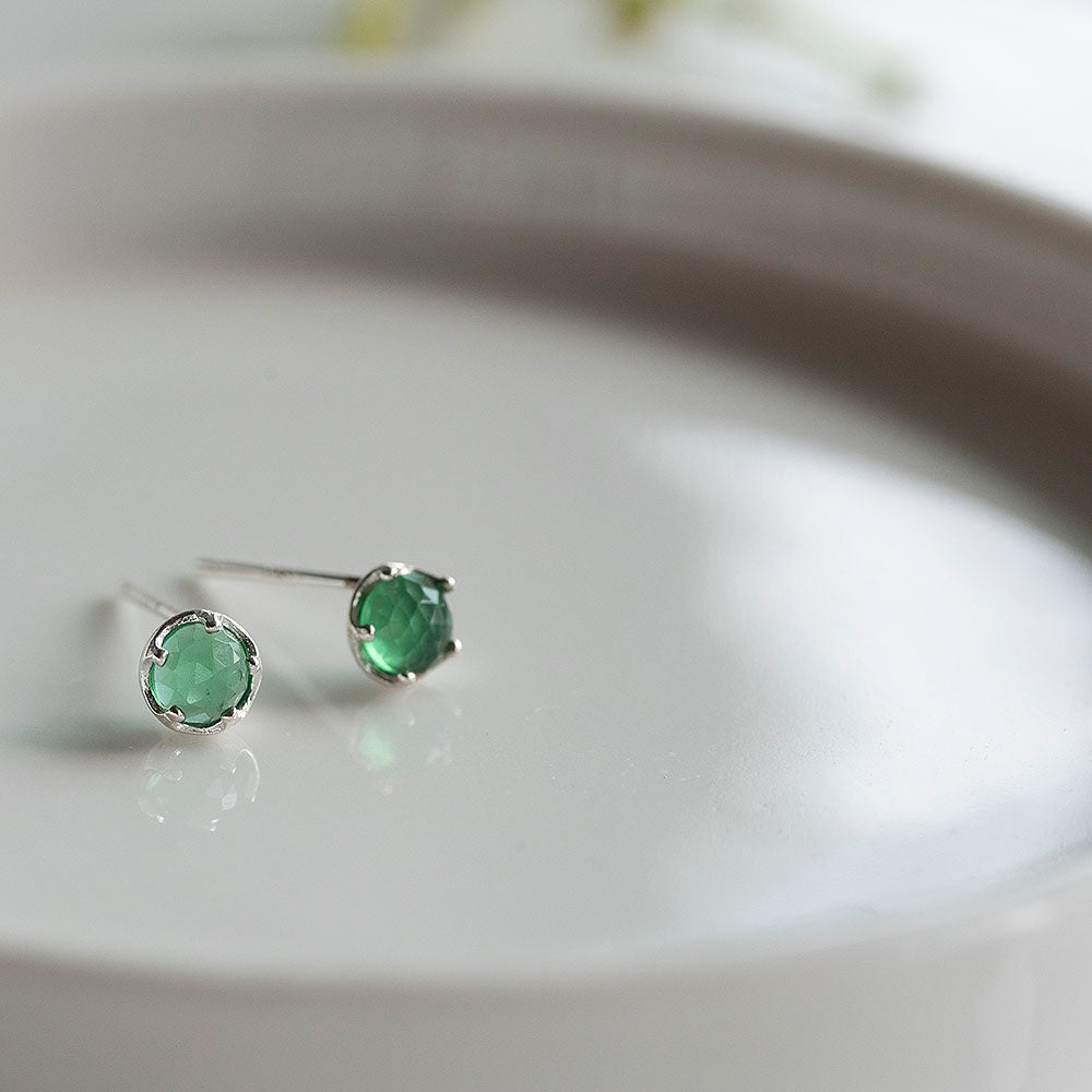 Green Onyx Crystal Earrings_KWAJE544