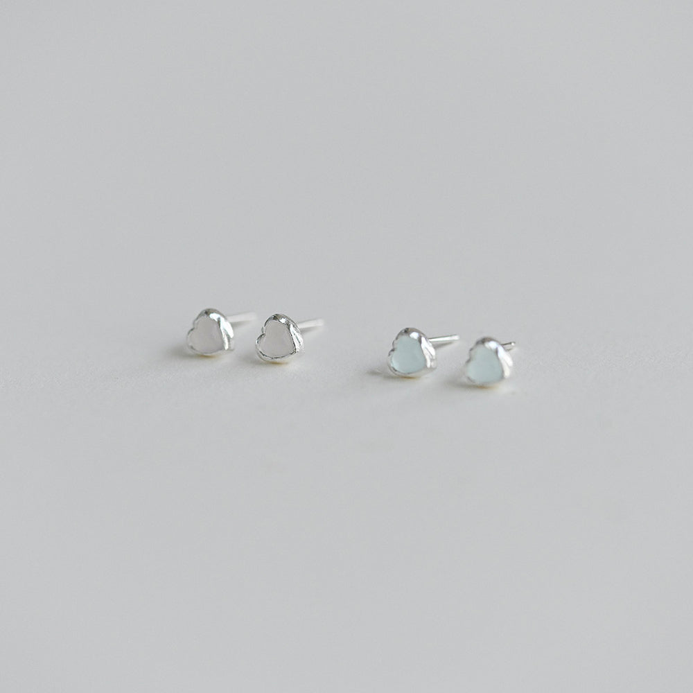 925 silver heart stud earrings_KWAJE504