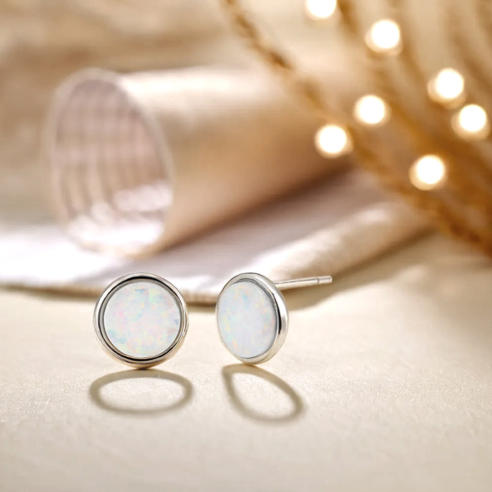 925 silver opal gemstone earrings_KWAJE522