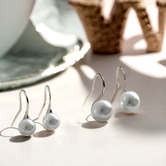 925 silver nuclear pearl hook earrings_KWAJE537