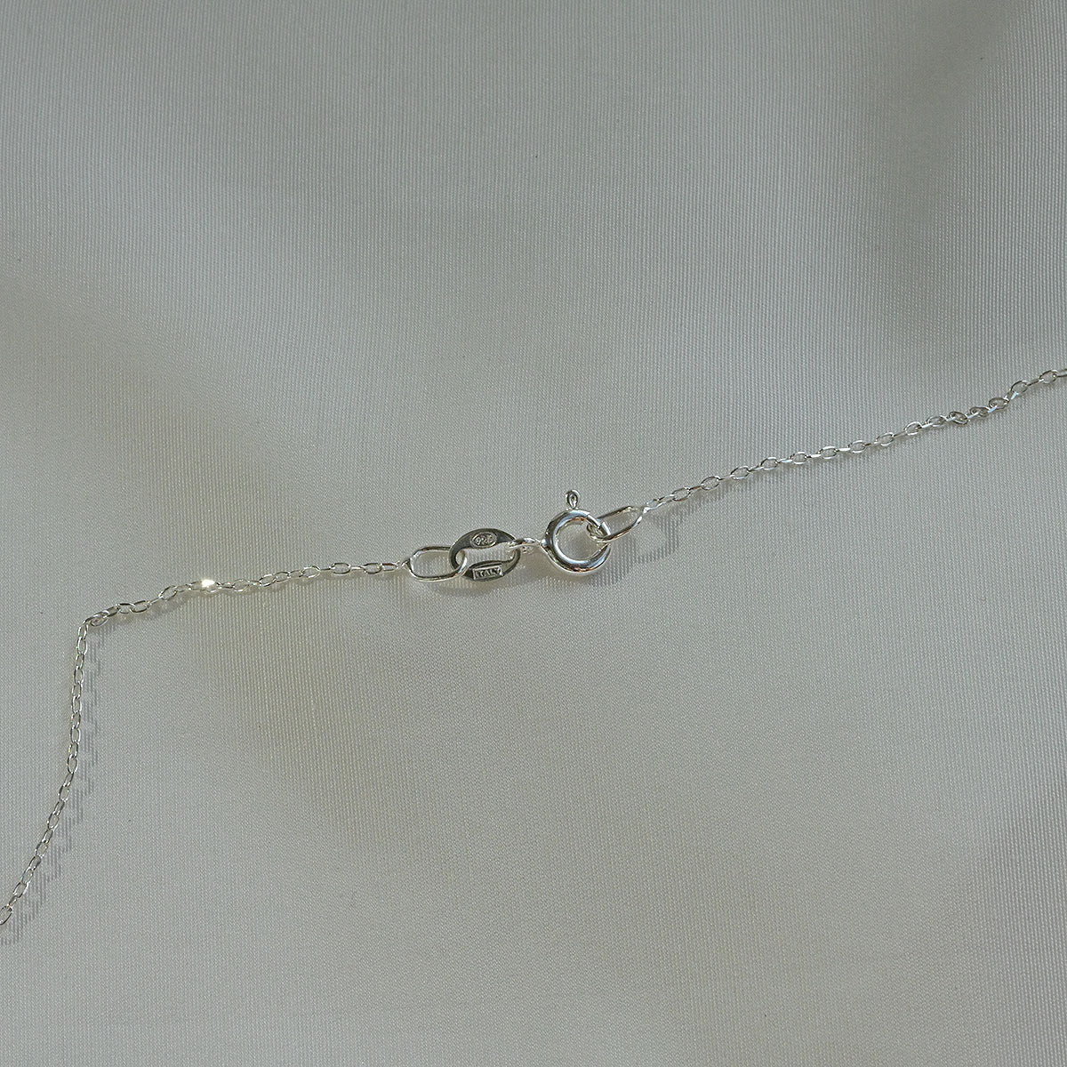 925 Silver Ball Cross Stone Necklace_KWAJE195