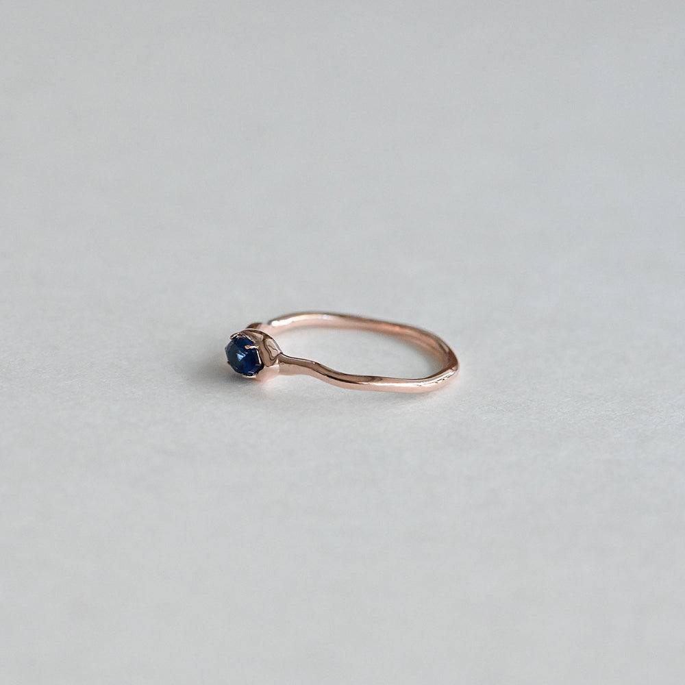 925 Silver Marquise Navy Ring_KWAJE263