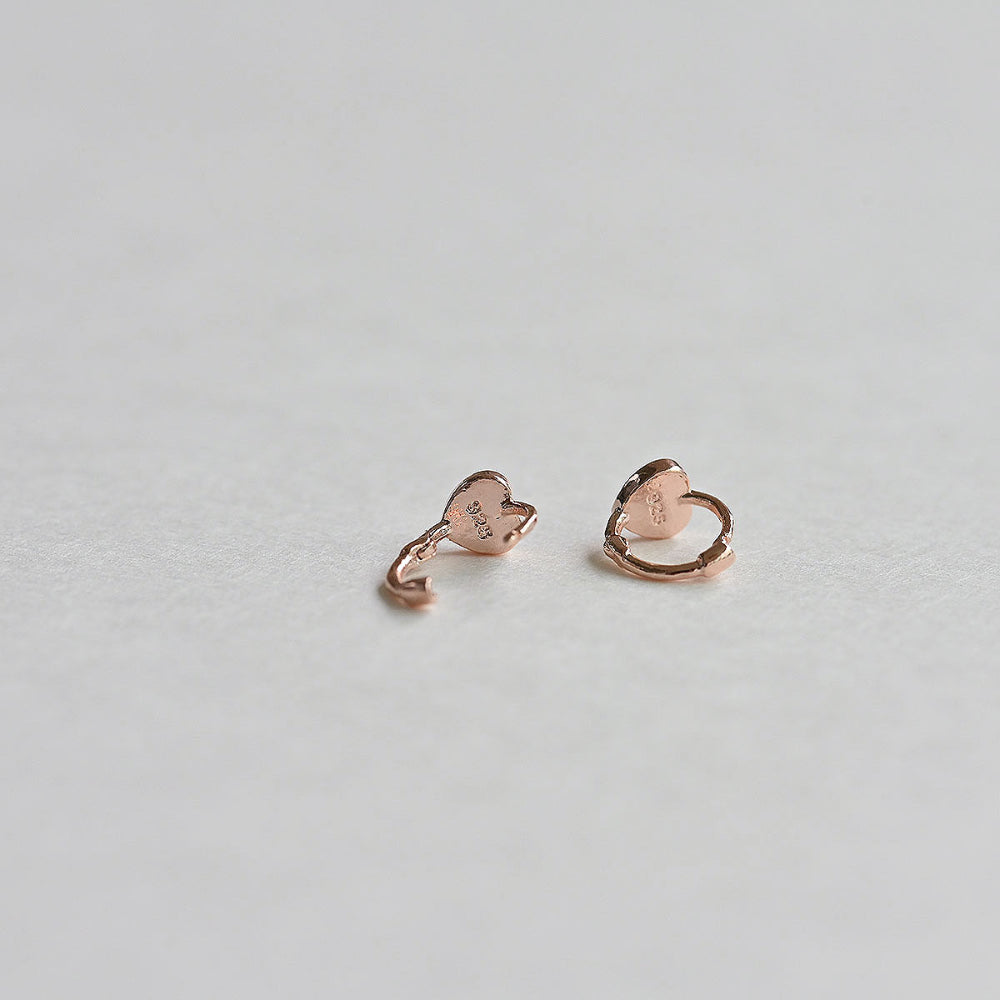 925 silver sujipok heart one touch earrings_KWAJE542