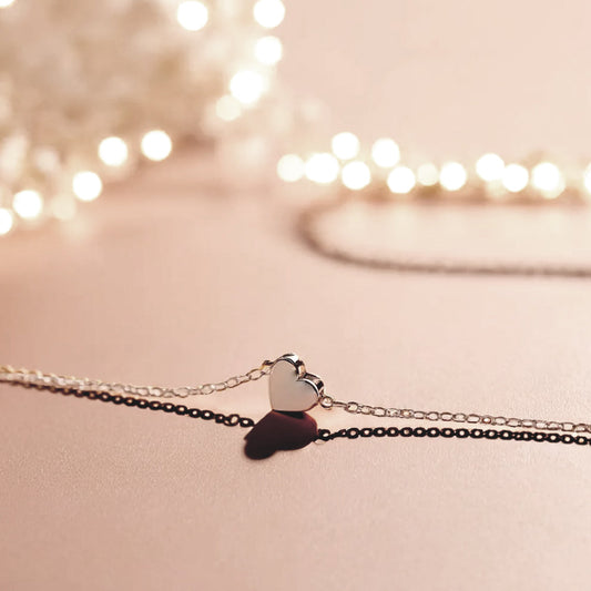 925 Silver Heart Necklace_KWAJE166