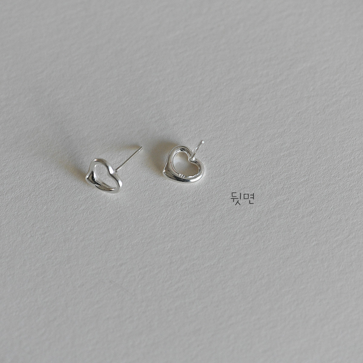 925 silver Tiffany open heart earrings_KWAJE529