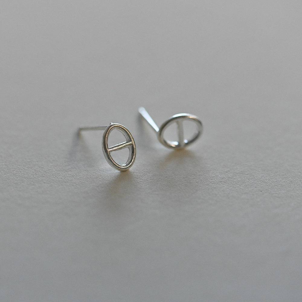 925 silver chandal stud earrings_KWAJE481