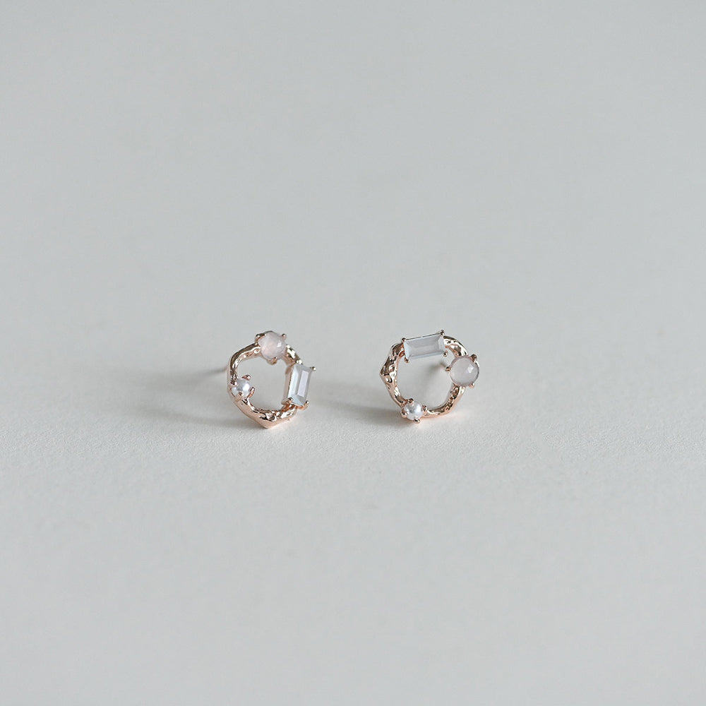 925 Silver Jewel in Circle Stud Earrings_KWAJE495