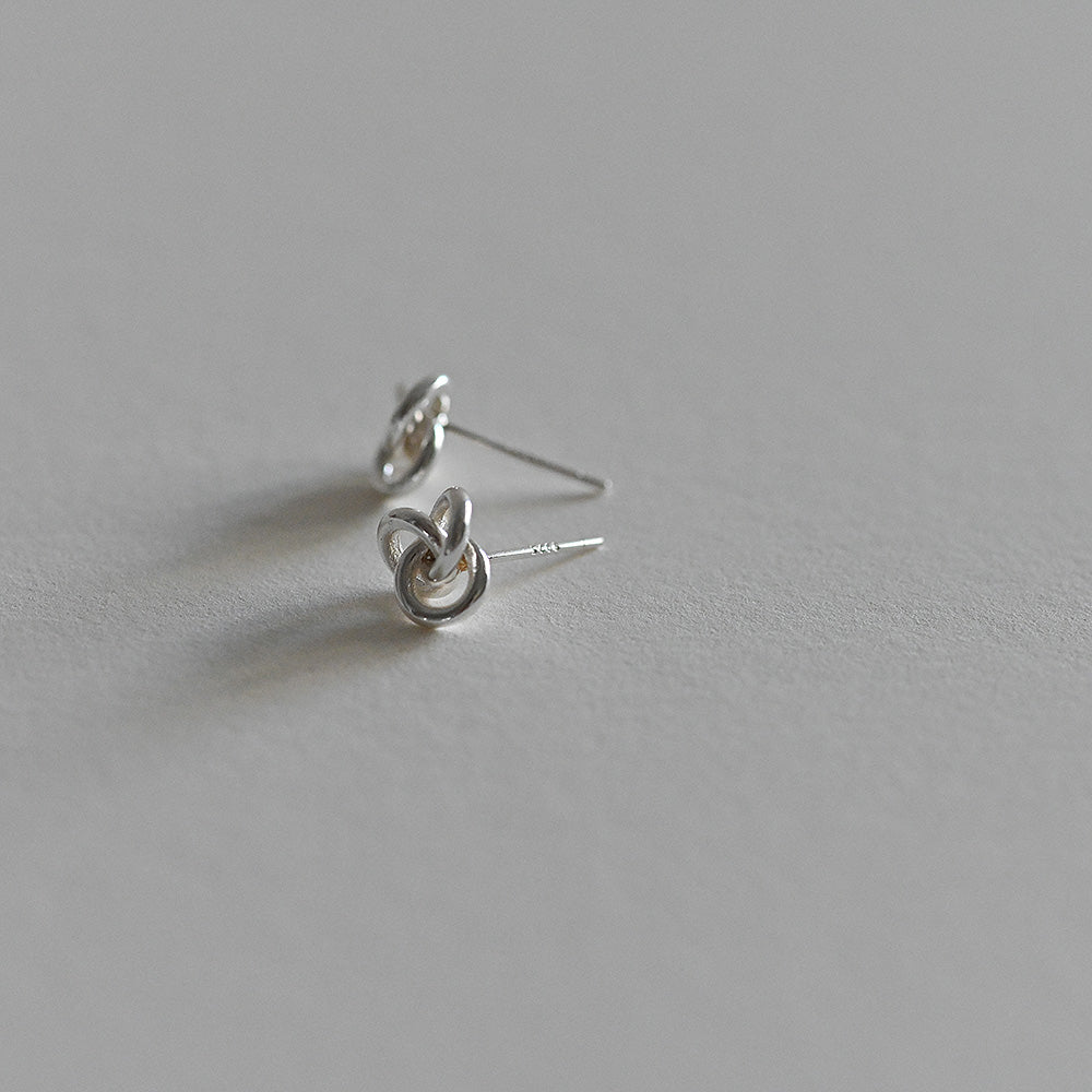 925 silver 3-ring stud earrings_KWAJE392