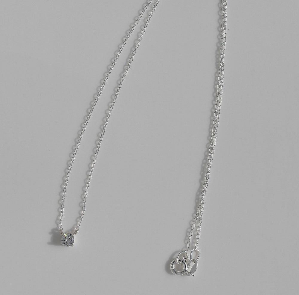 925 silver 4mm cubic necklace_KWAJE180