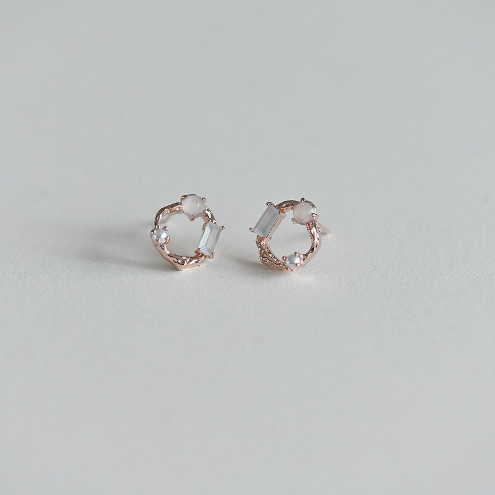 925 Silver Jewel in Circle Stud Earrings_KWAJE495