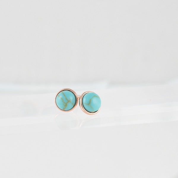 925 silver turquoise gemstone earrings_KWAJE524