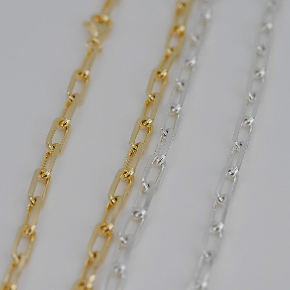 925 silver chain leg chain necklace 39 cm_KWAJE160