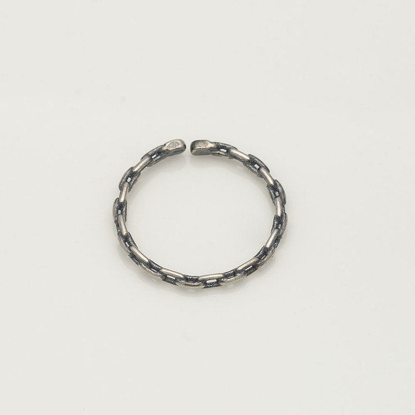 925 silver chain oil painting open ring_KWAJE009