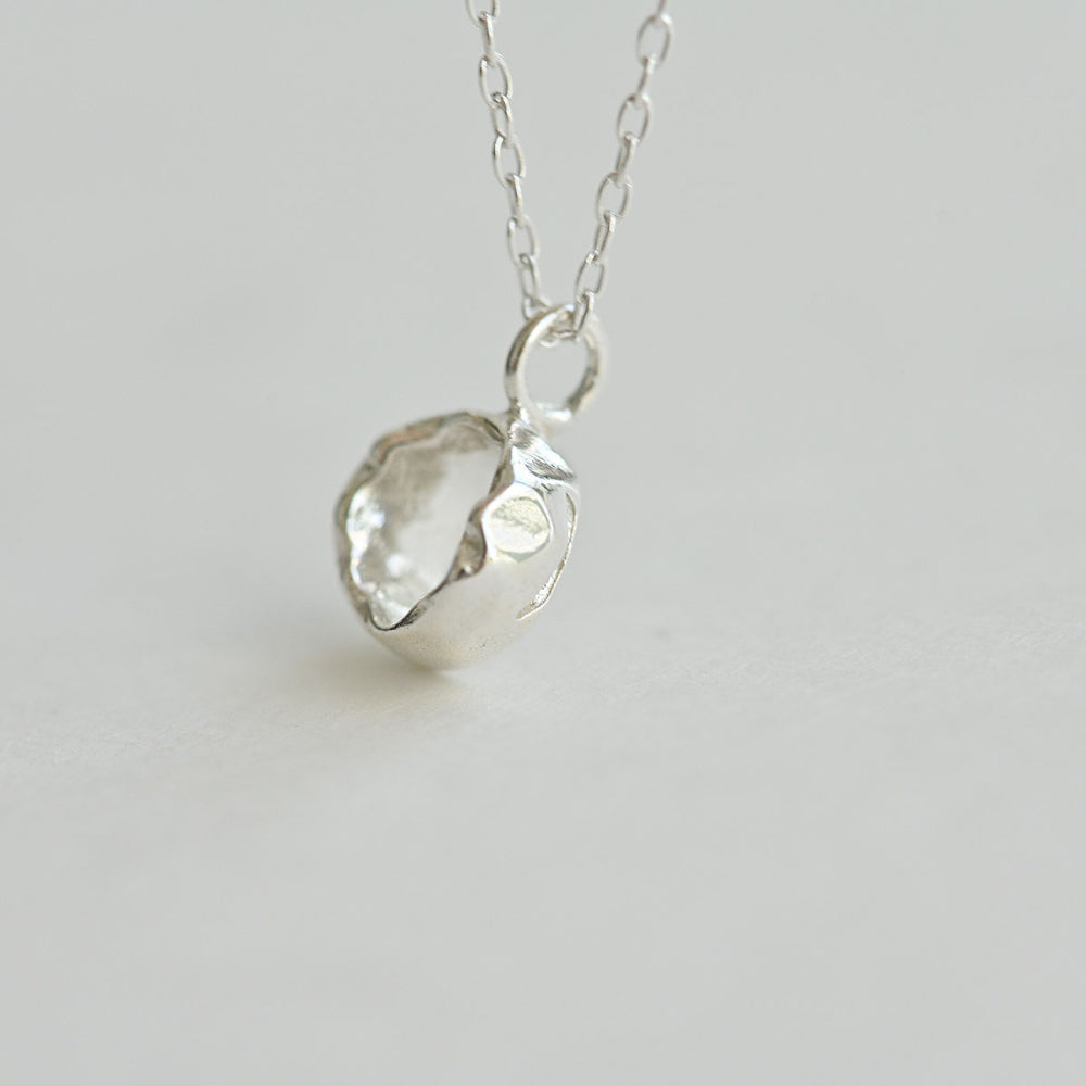 925 silver foil pendant necklace_KWAJE414