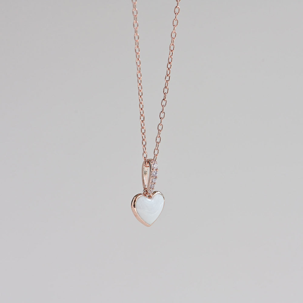 925 silver epoxy heart necklace_KWAJE405