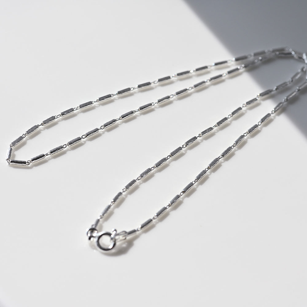 925 silver Pertin chain necklace 40cm_KWAJE554