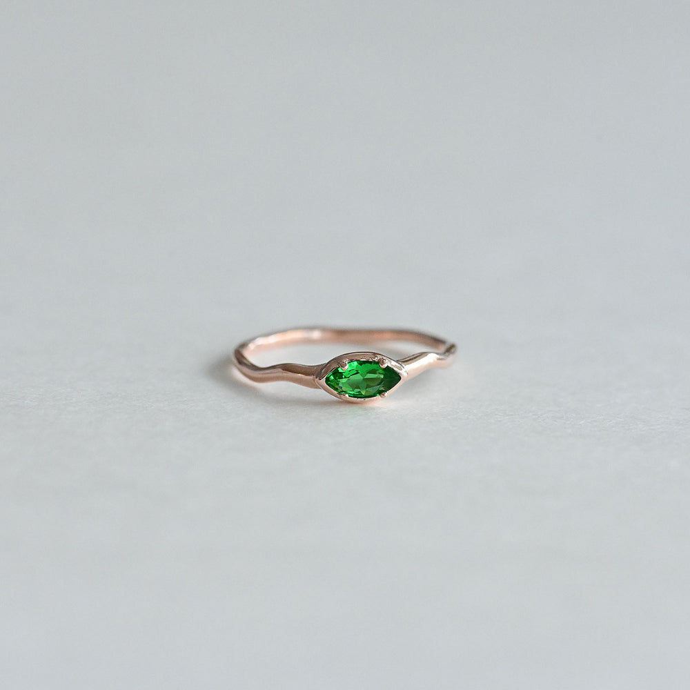 925 Silver Marquise Green Ring_KWAJE262