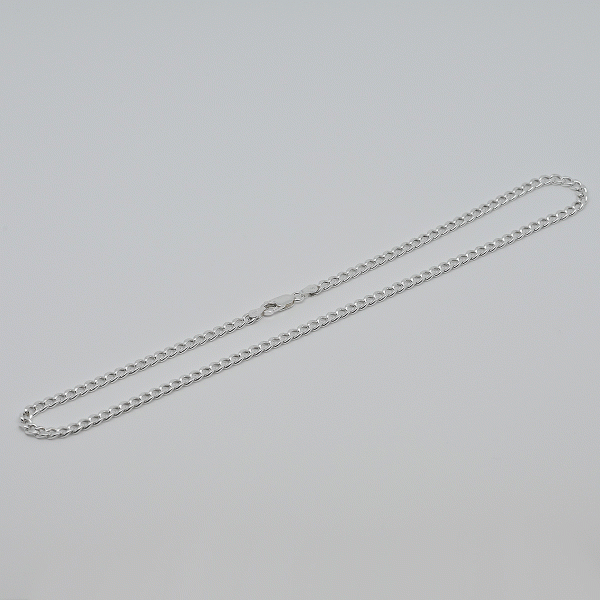 925 silver curve hollow chain necklace 40 cm_KWAJE400