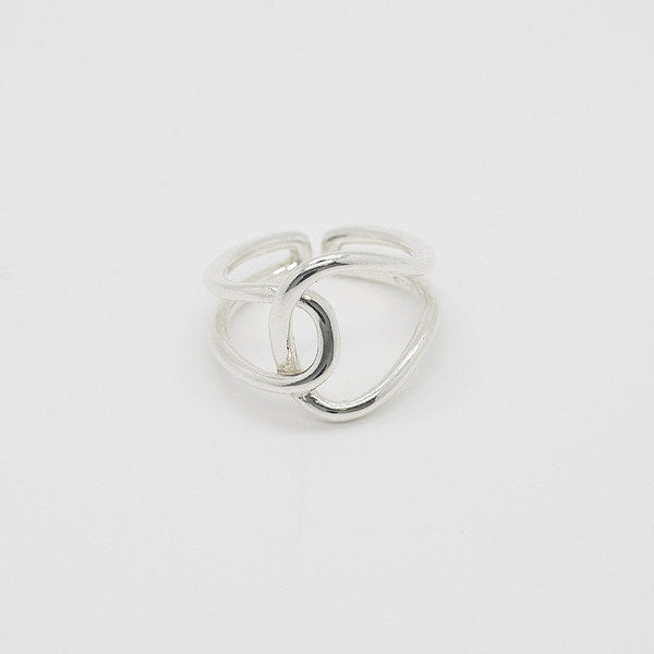 925 Silver Crosssha Open Ring_KWAJE015