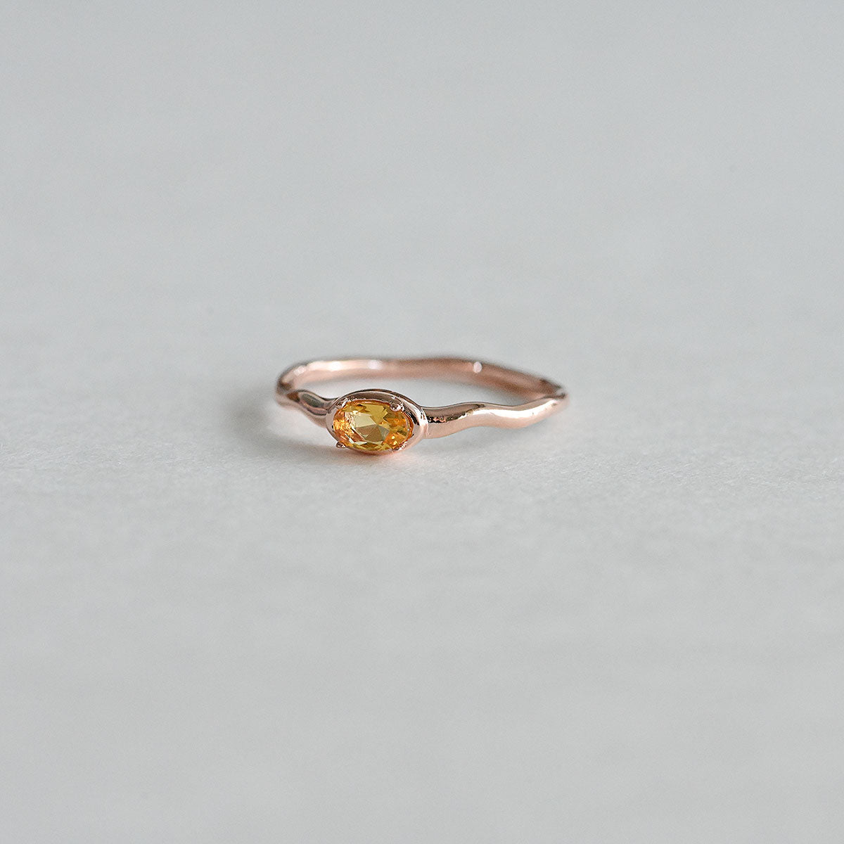 925 Silver Citrine Oval Ring_KWAJE105