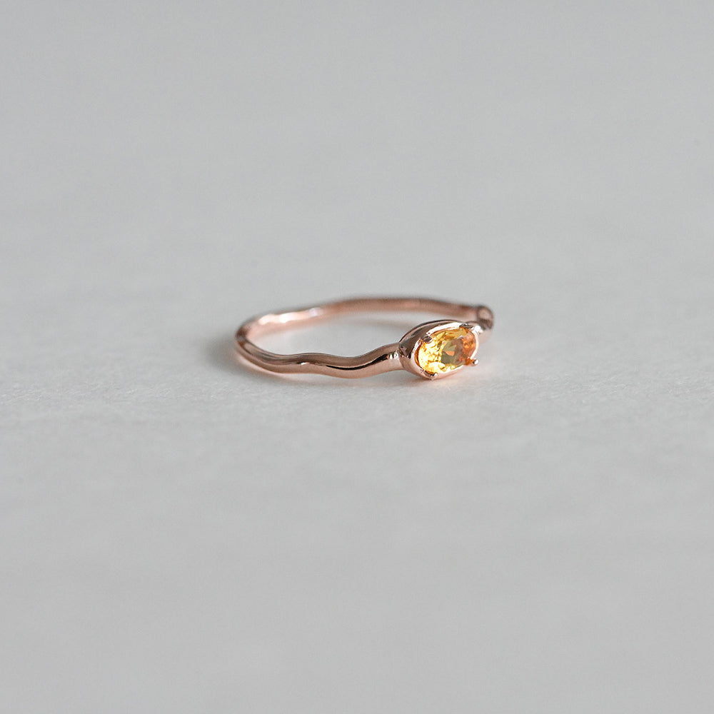 925 Silver Citrine Oval Ring_KWAJE105