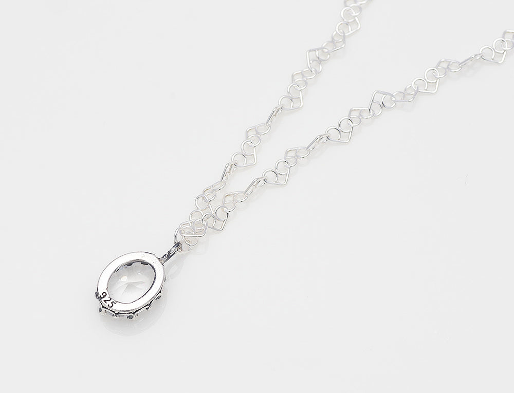 925 Silver Oval Cree Necklace_KWAJE468