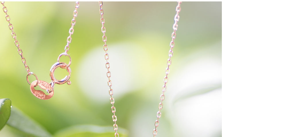 925 silver Swarovski fuchsia necklace_KWAJE610