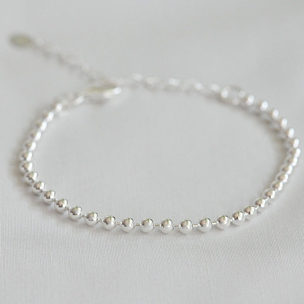 925 silver 3mm ball necklace_KWAJE179