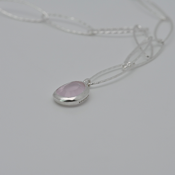 925 Silver Purple Empty Fish Chain Necklace_KWAJE576