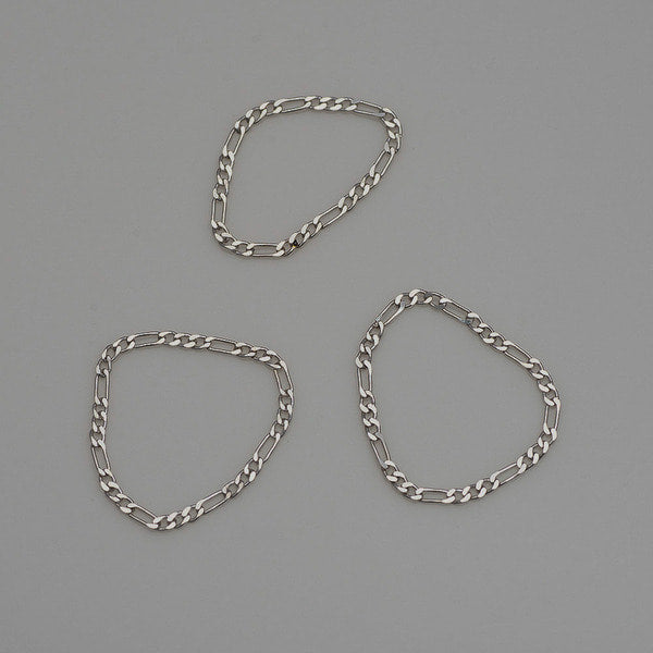 925 silver Figaro chain ring_KWAJE020