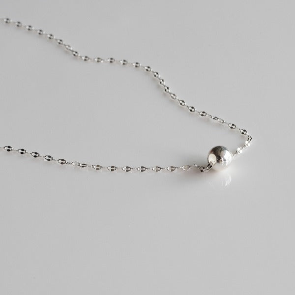 925 silver ball necklace_KWAJE196