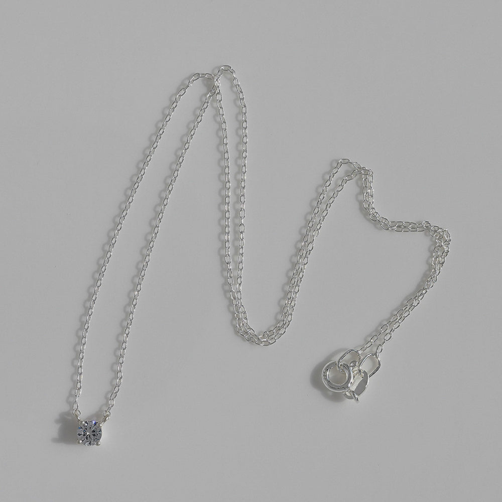 925 silver 4mm cubic necklace_KWAJE180