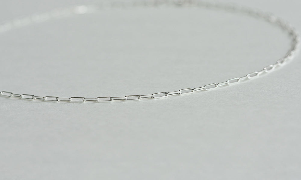 925 silver fine chain necklace_KWAJE412