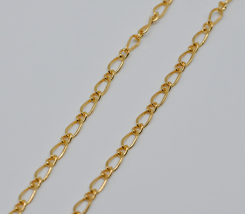 925 silver Figaro 250 chain necklace 40cm_KWAJE409