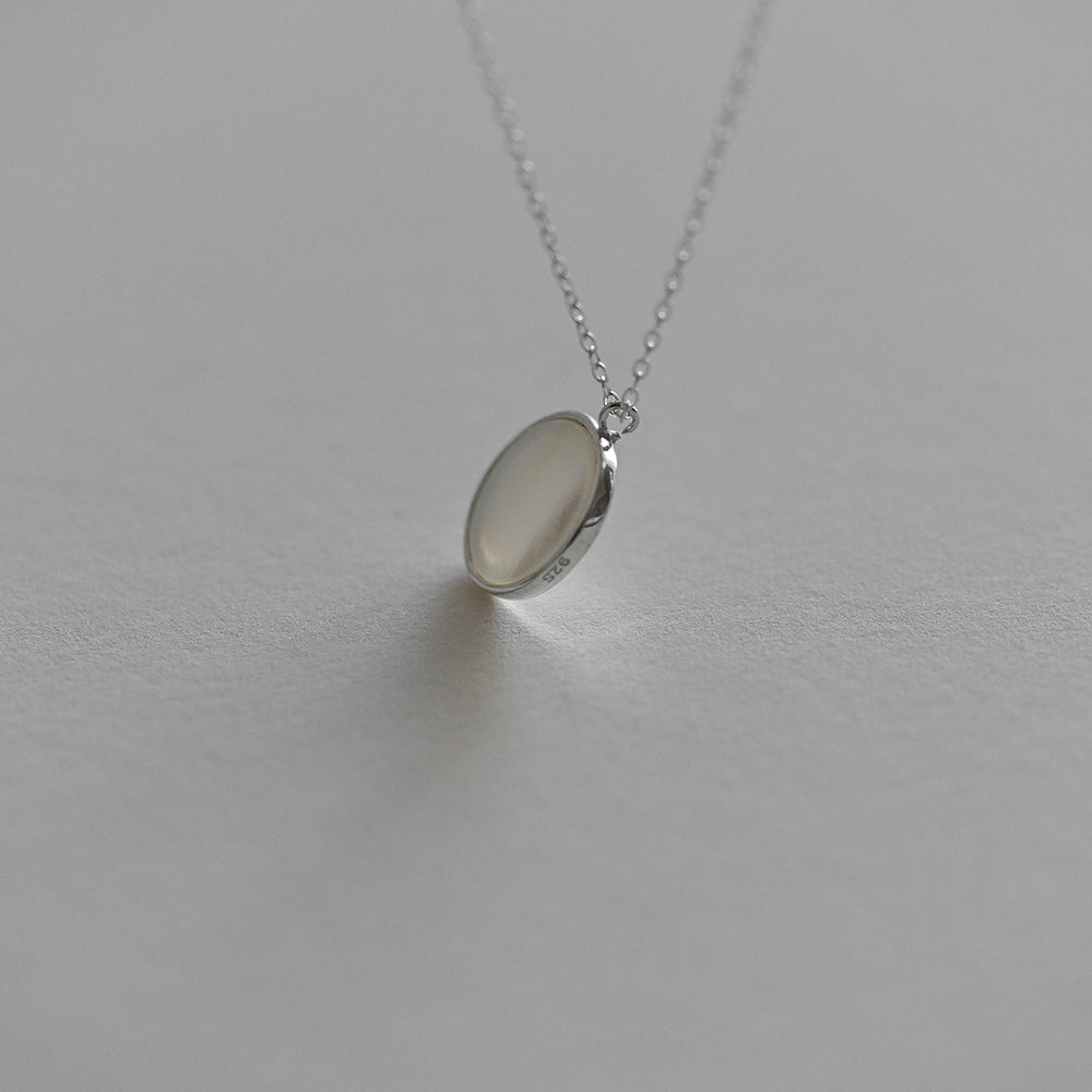 925 silver natural mother-of-pearl necklace_KWAJE457