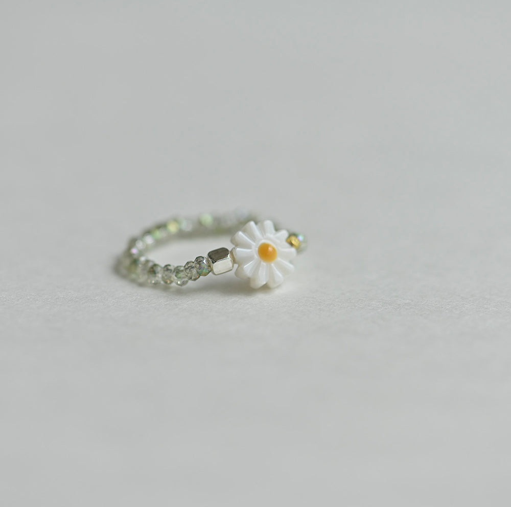 925 silver daisy flower ring_KWAJE018