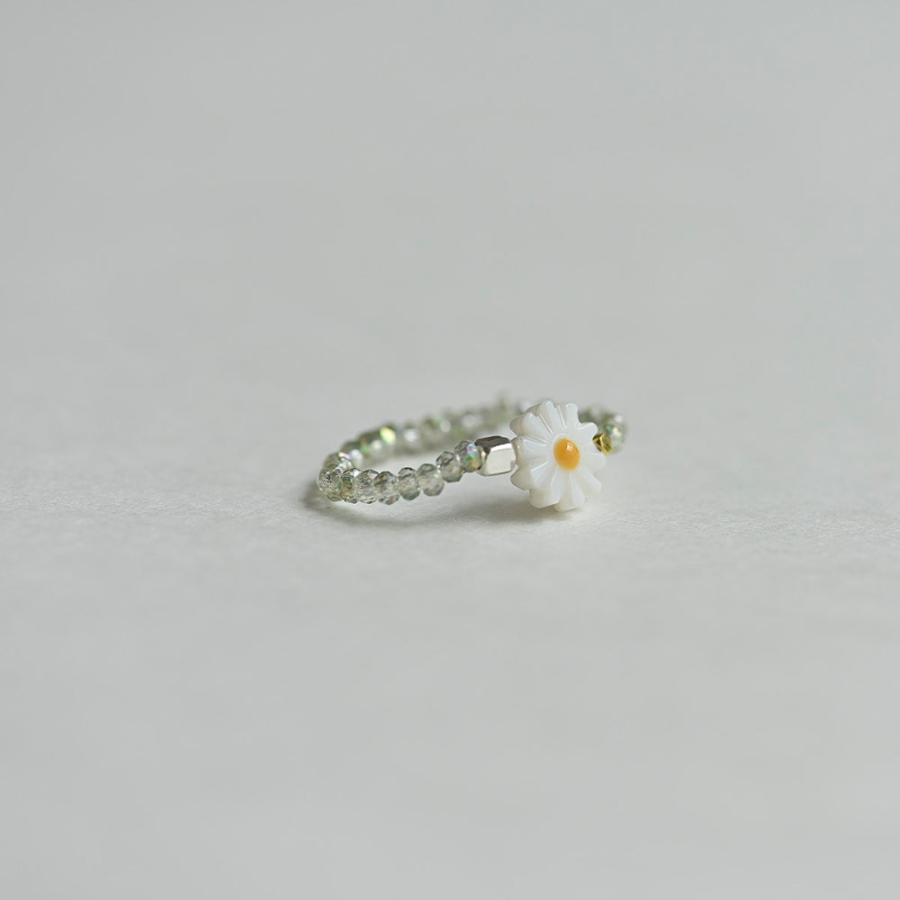 925 silver daisy flower ring_KWAJE018