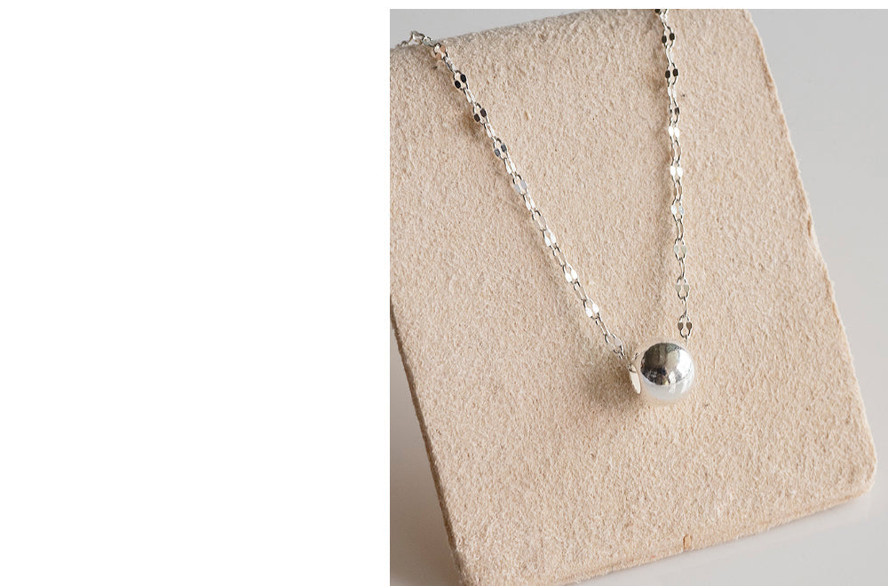 925 silver ball necklace_KWAJE196