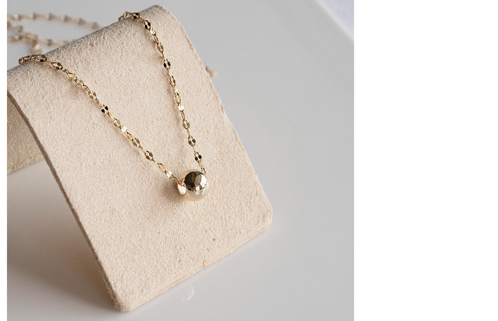 925 silver ball necklace_KWAJE196